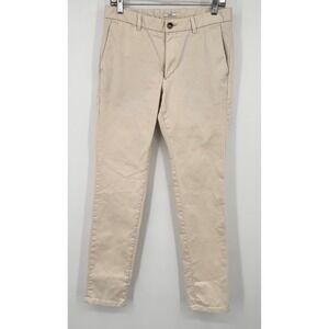 Mango MNG Barna Mens Slim Fit Chino Pants‎ Beige Khaki Size 31 Cotton Twill